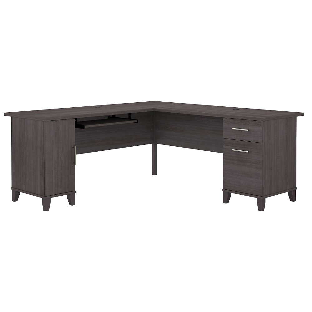 Bush Home Somerset 72inW L-Shaped Corner Desk With Storage, Storm Gray, Standard Delivery MPN:WC81510K