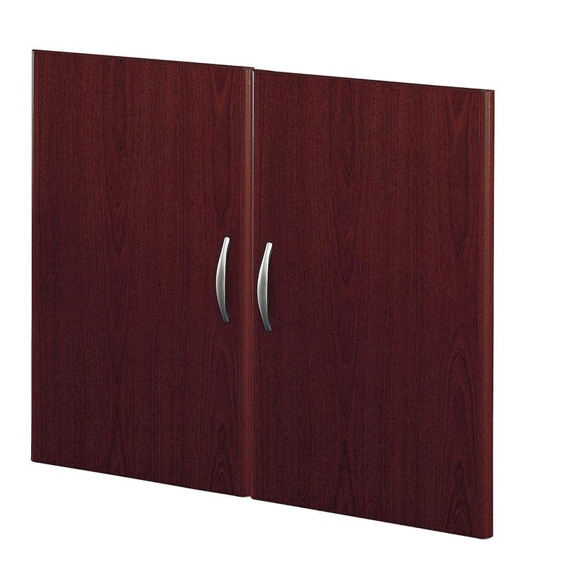 Bush Business Furniture Series C Components Half-Height 2 Door Kit, Mahogany, Standard Delivery MPN:WC36711