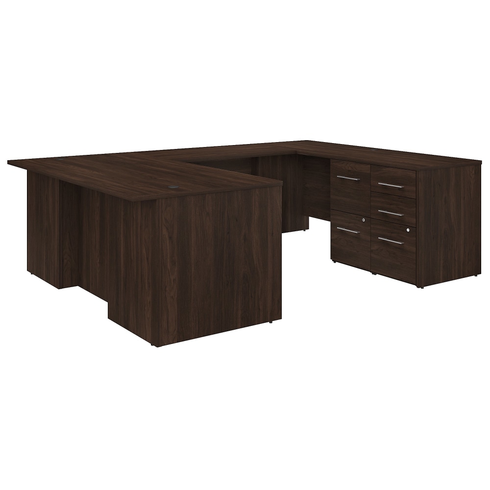 Bush Business Furniture Office 500 72inW U-Shaped Executive Corner Desk With Drawers, Black Walnut, Standard Delivery MPN:OF5002BWSU