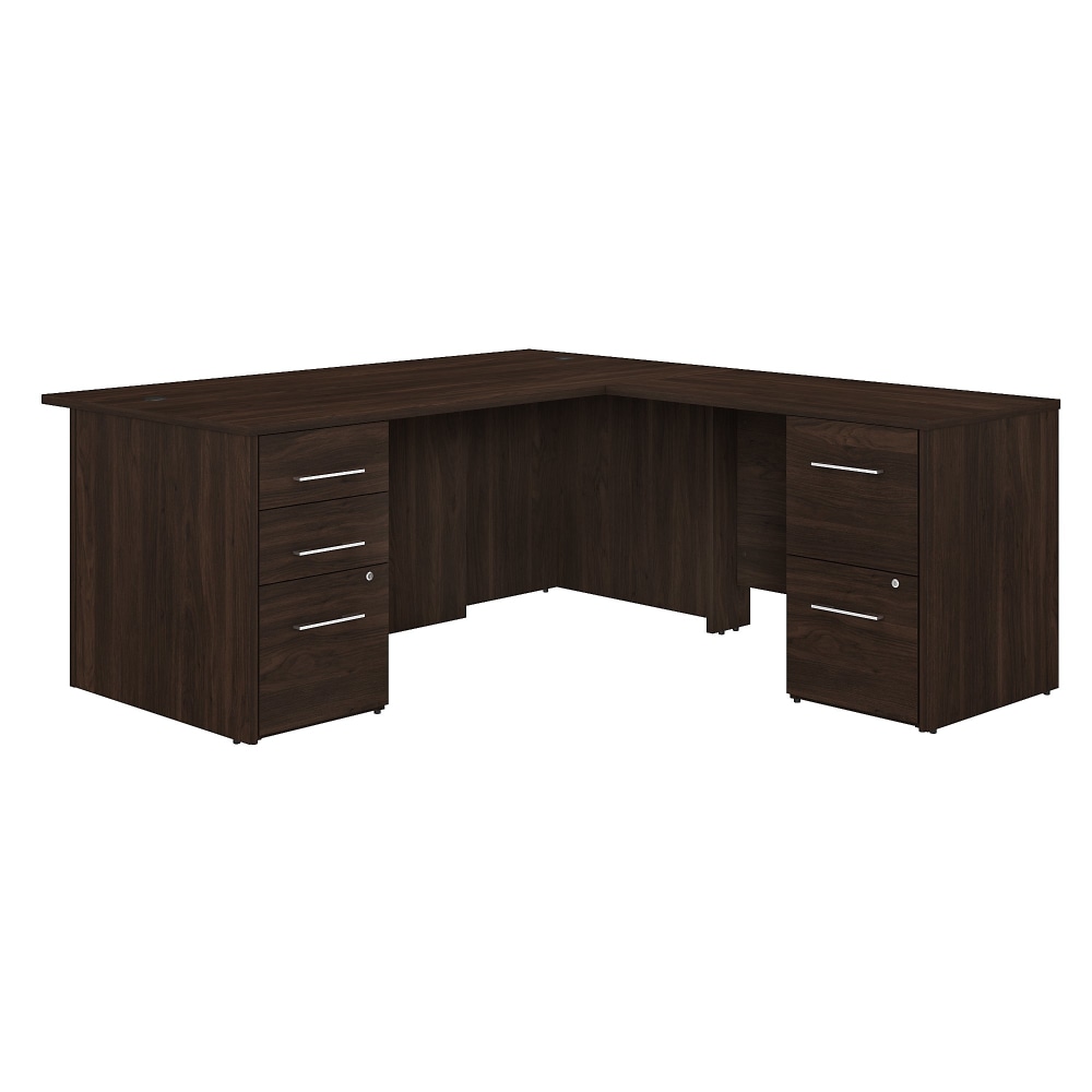 Bush Business Furniture Office 500 72inW L-Shaped Executive Corner Desk With Drawers, Black Walnut, Standard Delivery MPN:OF5004BWSU