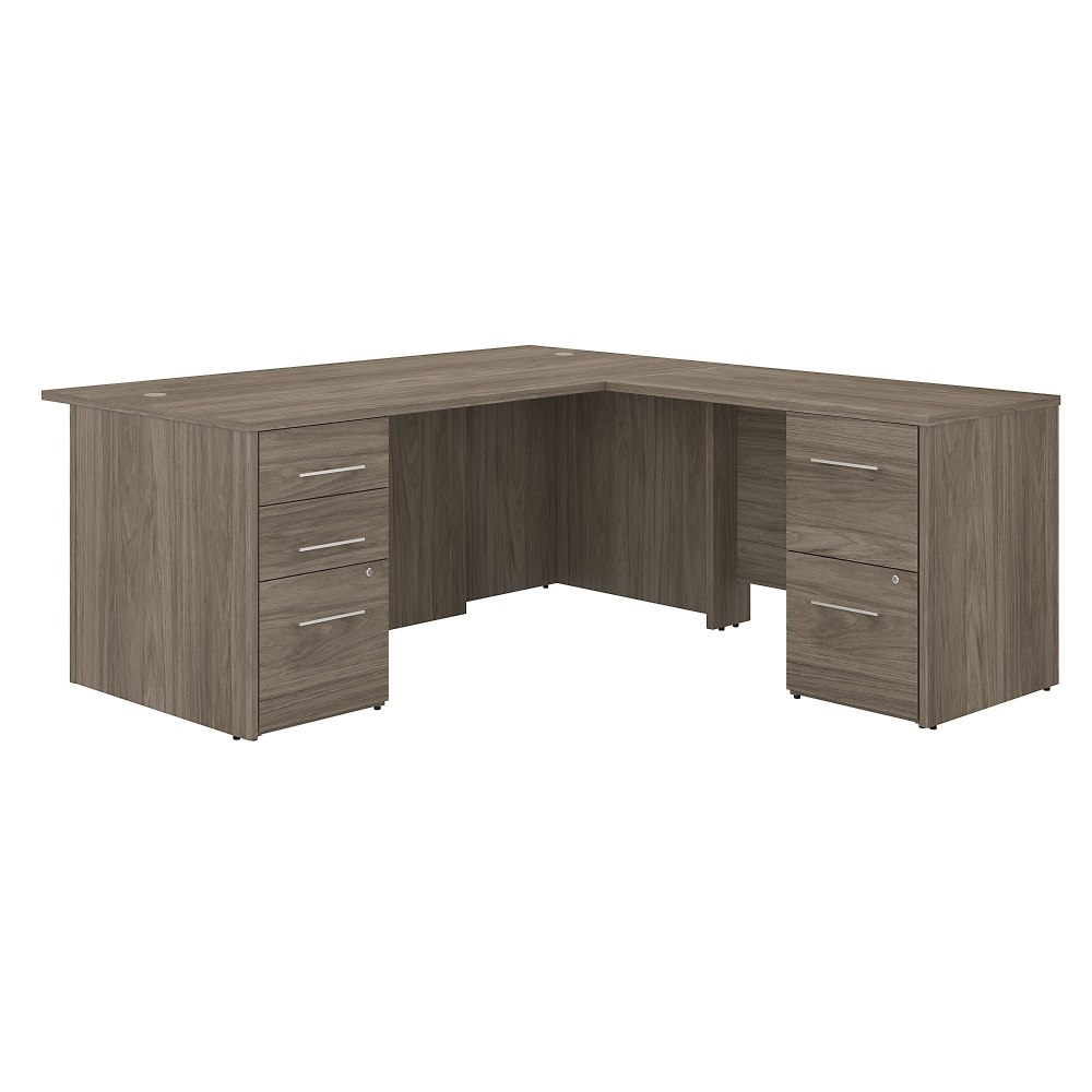 Bush Business Furniture Office 500 72inW L-Shaped Executive Corner Desk With Drawers, Modern Hickory, Standard Delivery MPN:OF5004MHSU