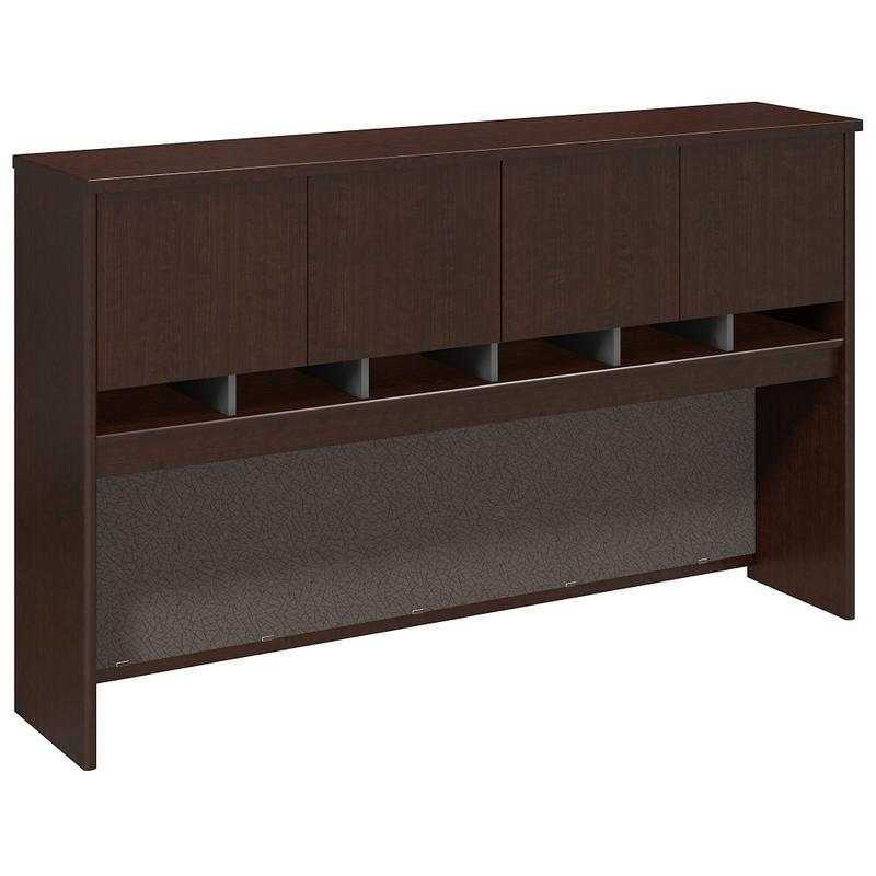 Bush Business Furniture Series C Components 4 Door Hutch, 72inW, Mocha Cherry, Standard Delivery MPN:WC12977K