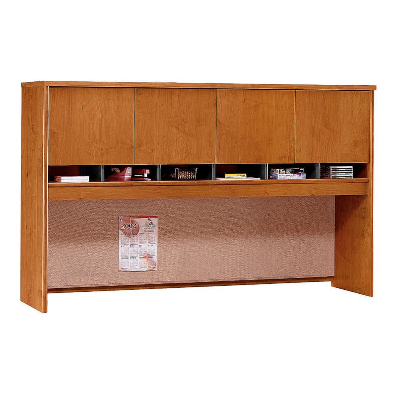 Bush Business Furniture Series C Components 4 Door Hutch, 72inW, Natural Cherry, Standard Delivery MPN:WC72477K