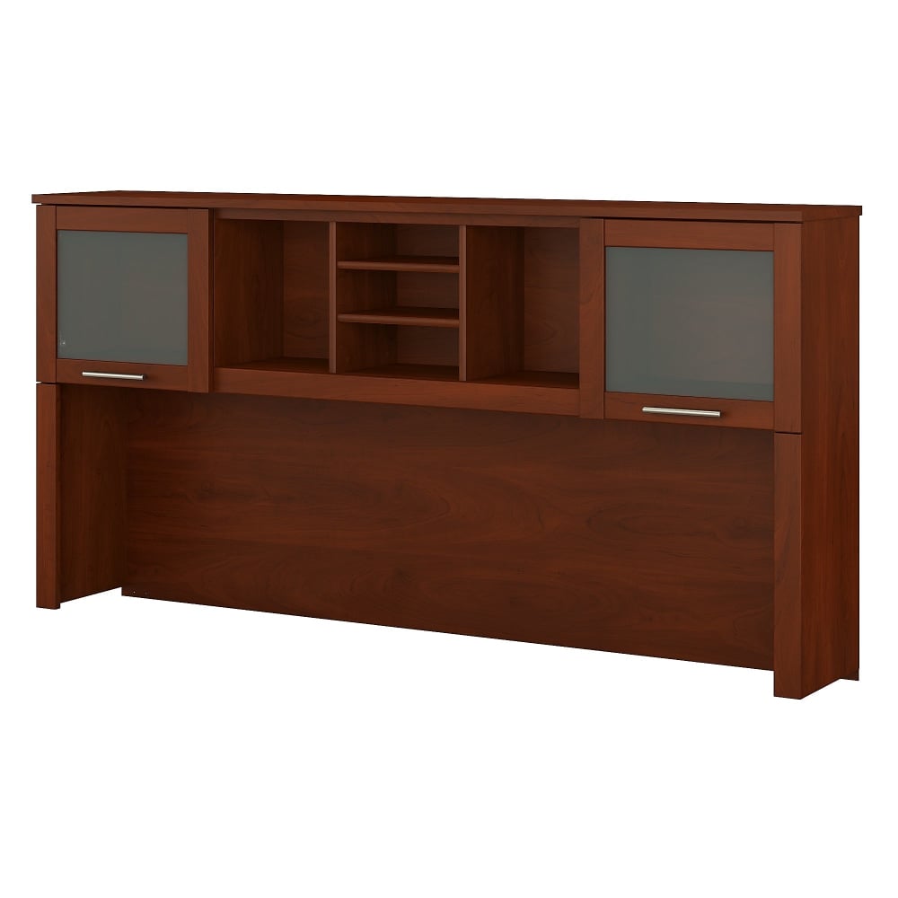 Bush Home Somerset 72inW L Shaped Desk Hutch, Hansen Cherry, Standard Delivery MPN:WC81711