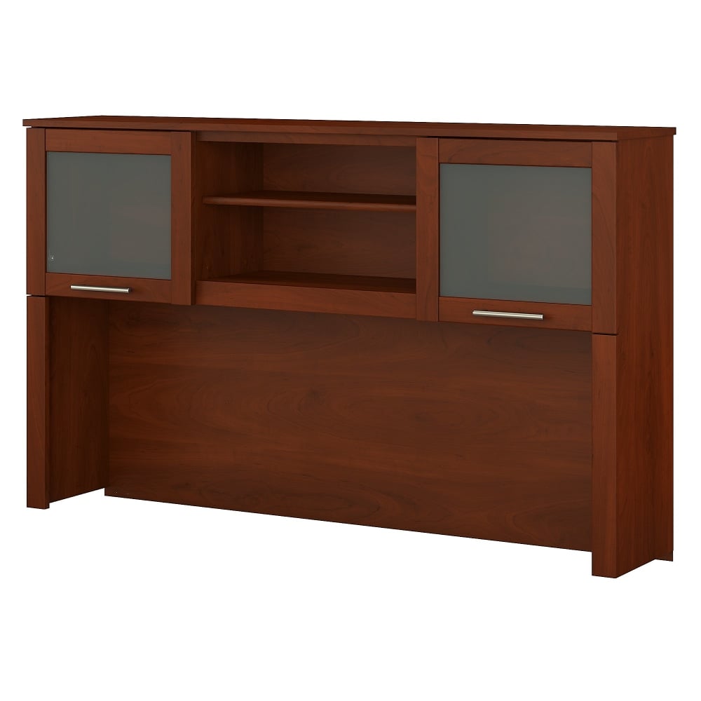 Bush Home Somerset 60inW L Shaped Desk Hutch, Hansen Cherry, Standard Delivery MPN:WC81731