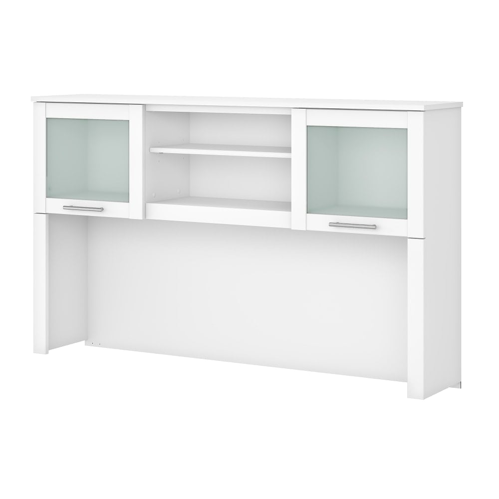 Bush Home Hutch For L-Shaped Desk, 60inW, White, Standard Delivery MPN:WC81931