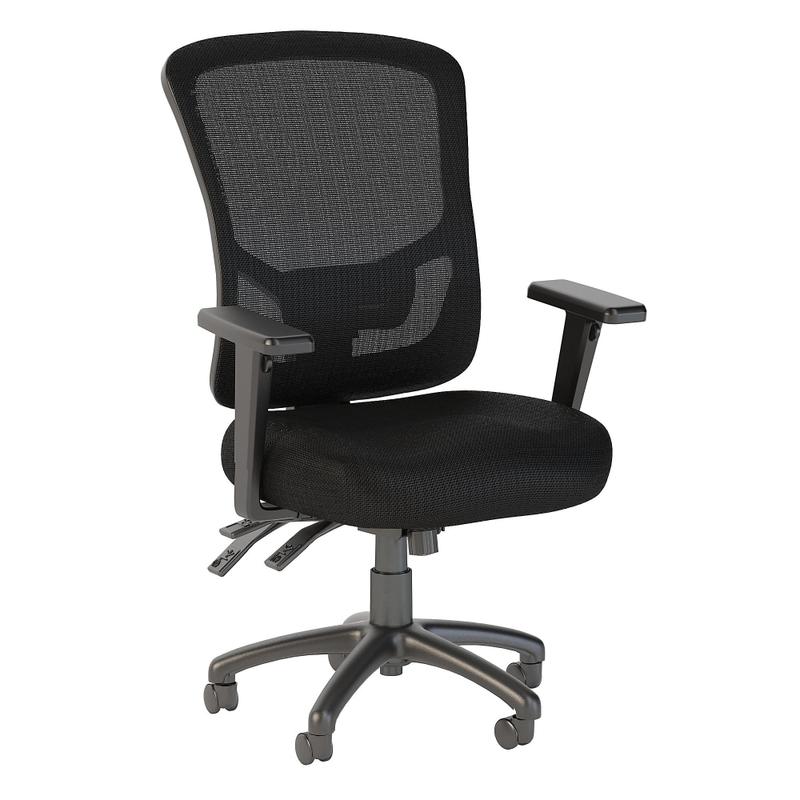 Bush Business Furniture Custom Comfort High Back Multifunction Ergonomic Mesh Office Chair, Black, Standard Delivery MPN:CH1303BLF-03