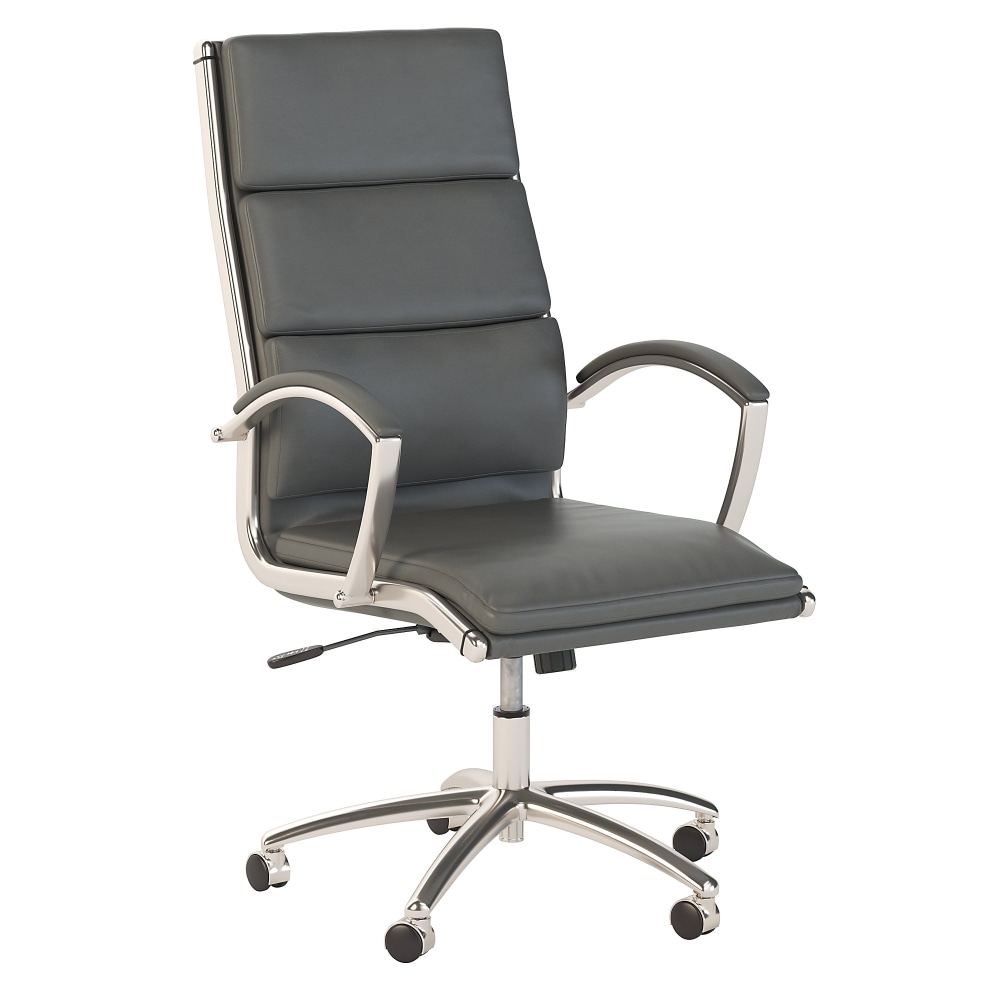 Bush Business Furniture Modelo Bonded Leather High-Back Office Chair, Dark Gray, Standard Delivery MPN:CH1701DGL-03