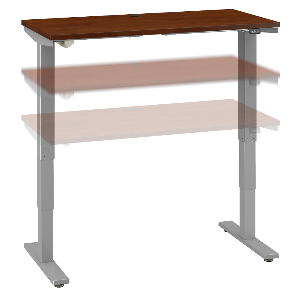 Move 40 Series by Bush Business Furniture Electric 48inW-Adjustable Standing Desk, 48in x 24in, Hansen Cherry/Cool Gray Metallic, Standard Delivery MPN:M4S4824HCSK