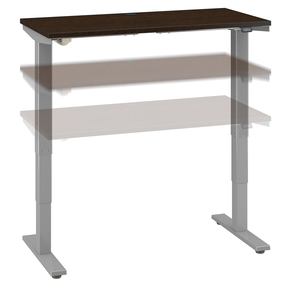 Move 40 Series by Bush Business Furniture Electric 48inW Height-Adjustable Standing Desk, 48in x 24in, Mocha Cherry/Cool Gray Metallic, Standard Delivery MPN:M4S4824MRSK