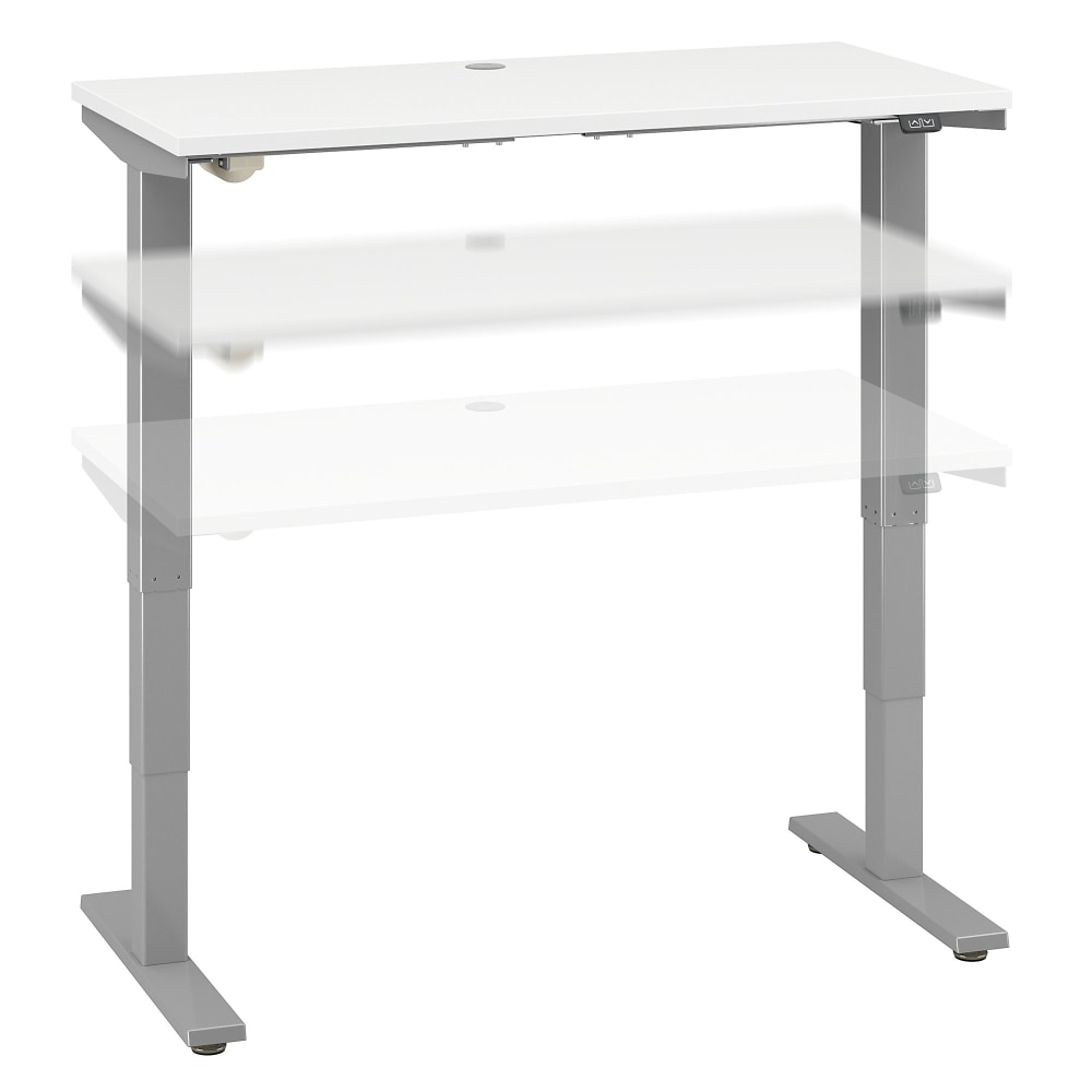 Move 40 Series by Bush Business Furniture Electric 48inW Height-Adjustable Standing Desk, 48in x 24in, White/Cool Gray Metallic, Standard Delivery MPN:M4S4824WHSK