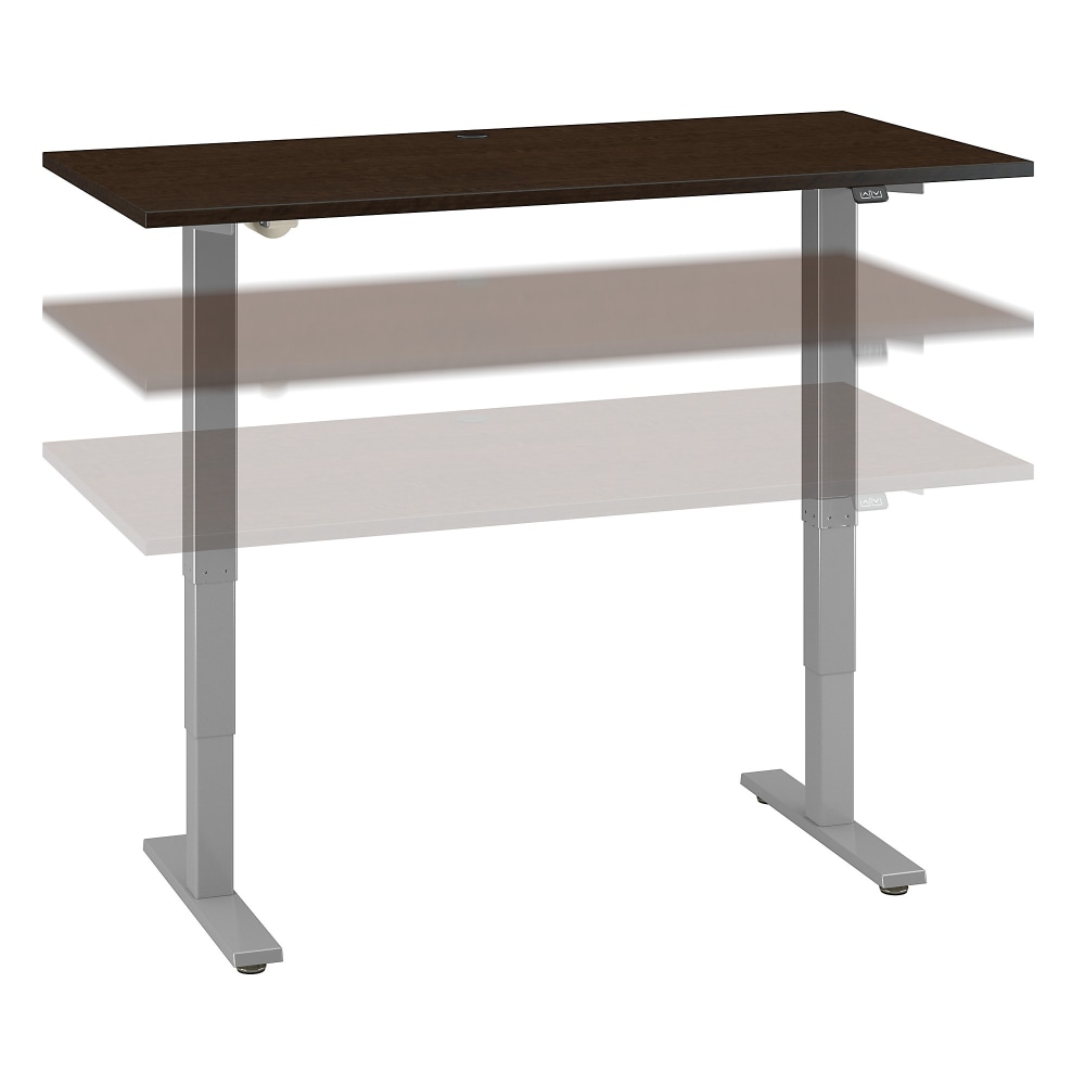 Move 40 Series by Bush Business Furniture Electric Height-Adjustable Standing Desk, 60in x 30in, Mocha Cherry/Cool Gray Metallic, Standard Delivery MPN:M4S6030MRSK
