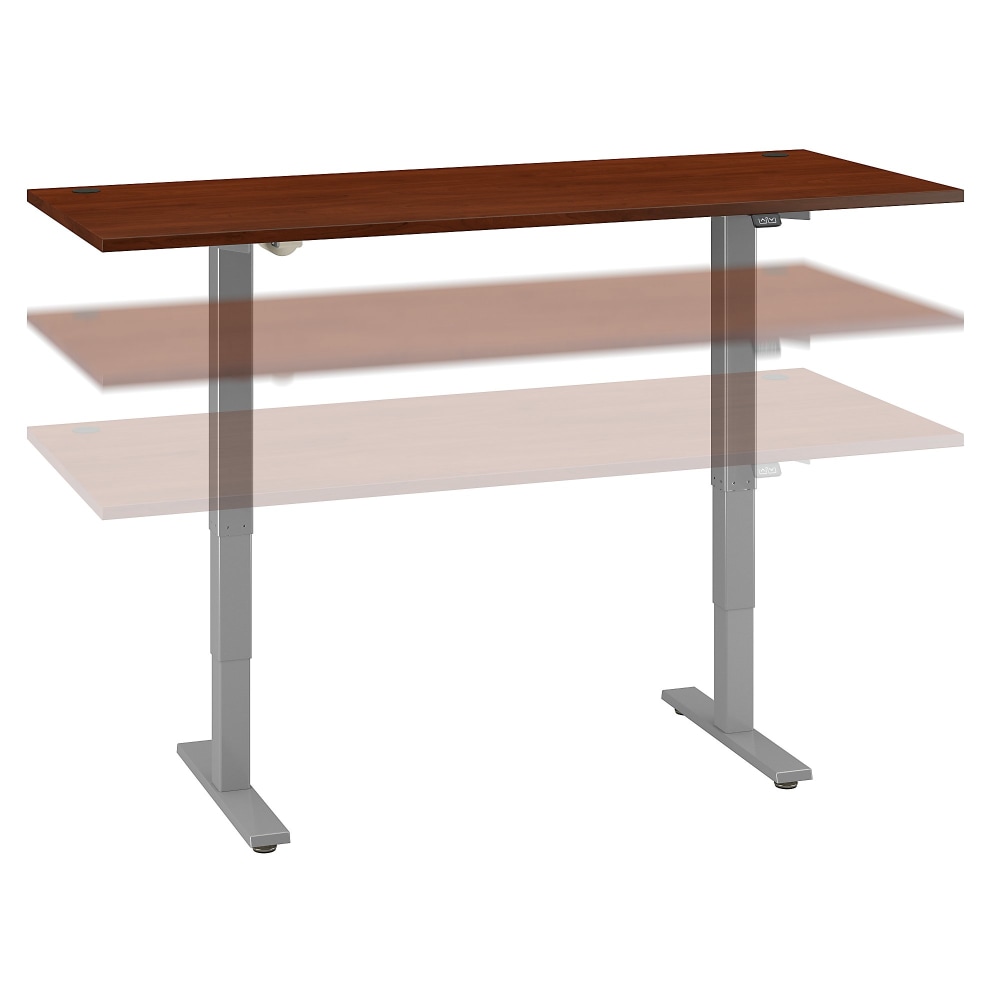 Move 40 Series by Bush Business Furniture Electric Height-Adjustable Standing Desk, 72in x 30in, Hansen Cherry/Cool Gray Metallic, Standard Delivery MPN:M4S7230HCSK