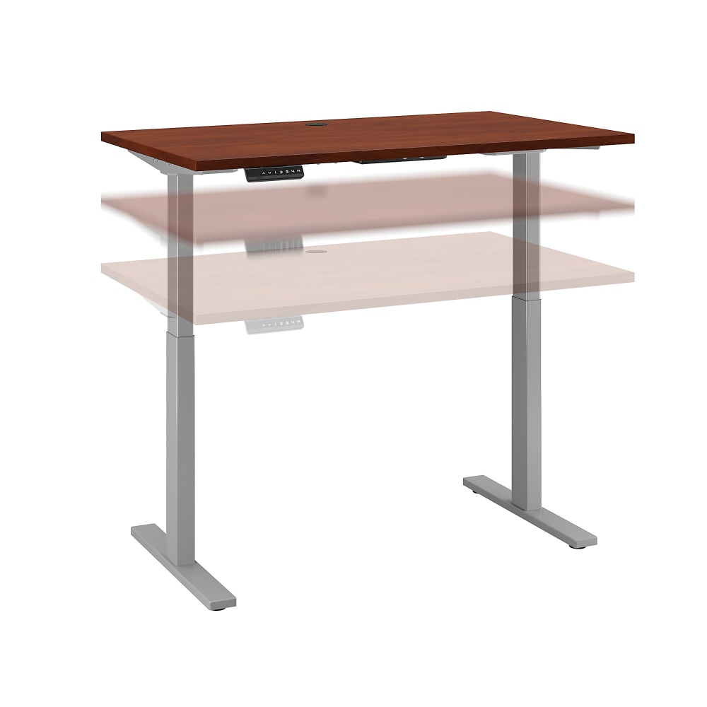Bush Business Furniture Move 60 Series Electric 48inW x 24inD Height Adjustable Standing Desk, Hansen Cherry/Cool Gray Metallic, Standard Delivery MPN:M6S4824HCSK