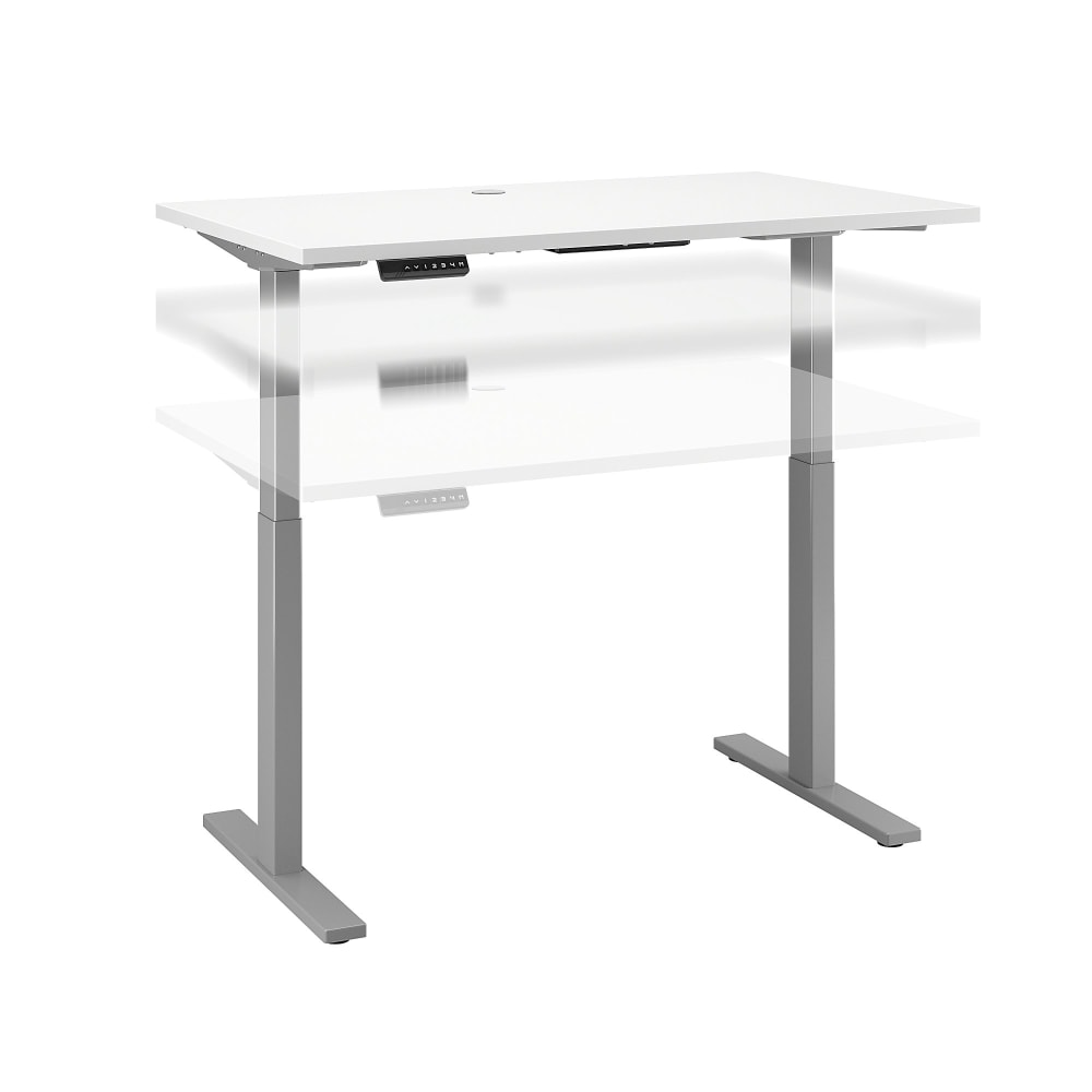 Bush Business Furniture Move 60 Series Electric 48inW x 24inD Height Adjustable Standing Desk, White/Cool Gray Metallic, Standard Delivery MPN:M6S4824WHSK