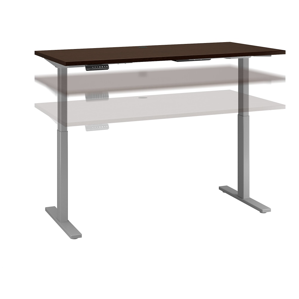Bush Business Furniture Move 60 Series Electric 60inW x 30inD Height Adjustable Standing Desk, Mocha Cherry/Cool Gray Metallic, Standard Delivery MPN:M6S6030MRSK