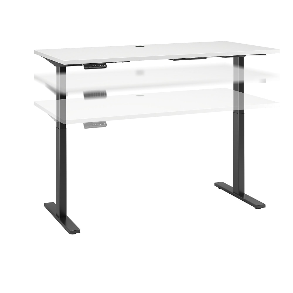 Bush Business Furniture Move 60 Series Electric 60inW x 30inD Height Adjustable Standing Desk, White/Black Base, Standard Delivery MPN:M6S6030WHBK