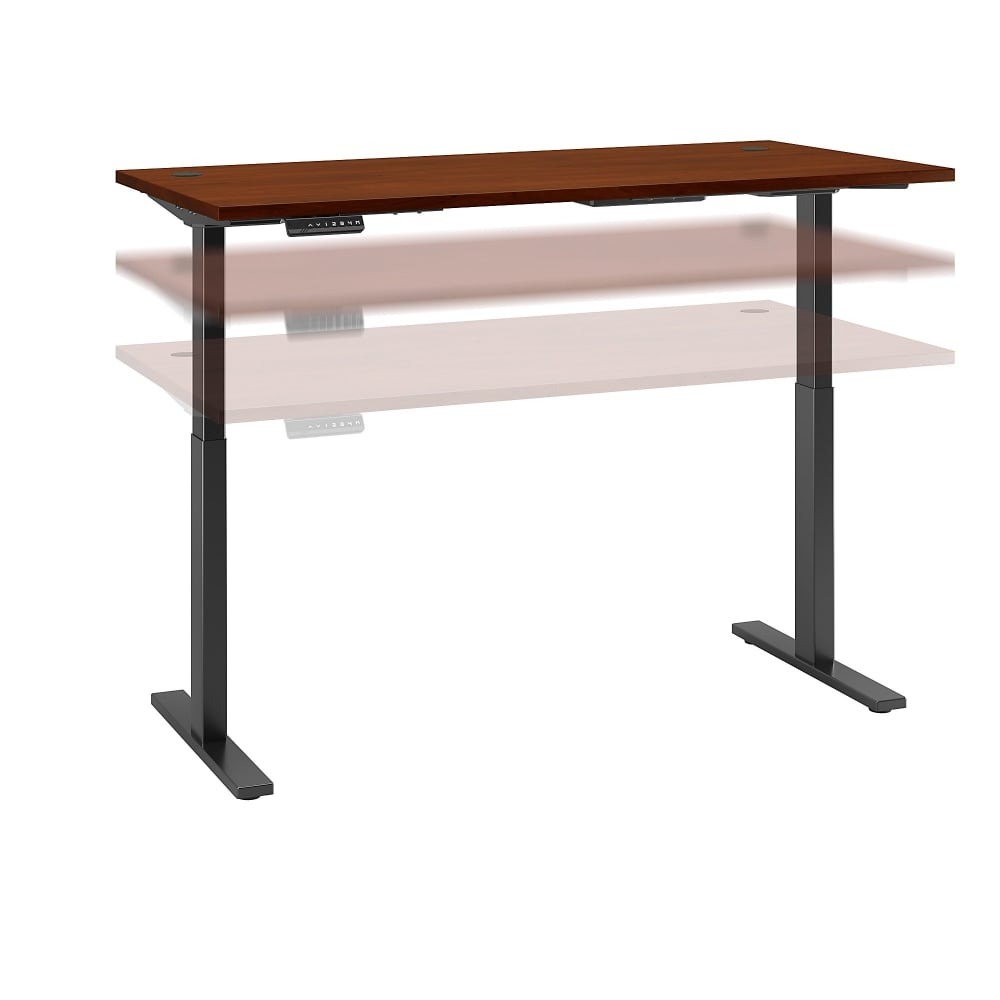 Bush Business Furniture Move 60 Series Electric 72inW x 30inD Height Adjustable Standing Desk, Hansen Cherry/Black Base, Standard Delivery MPN:M6S7230HCBK