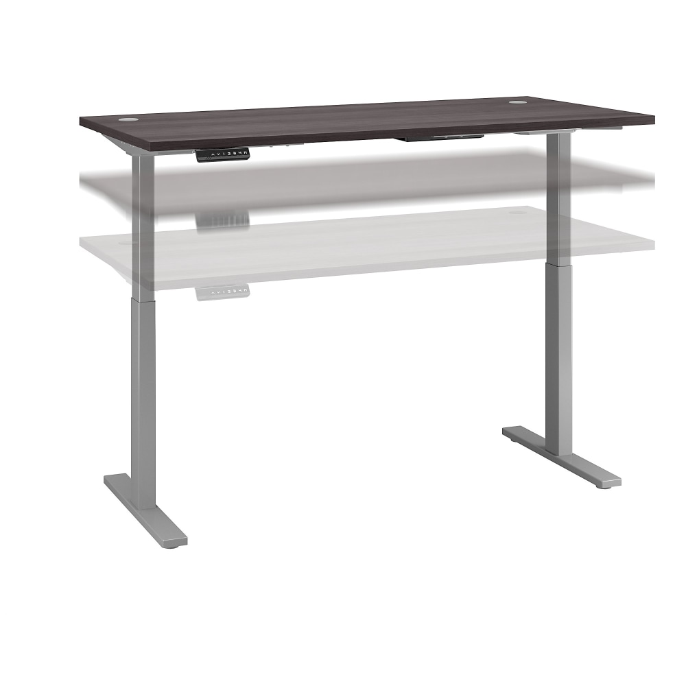 Bush Business Furniture Move 60 Series Electric 72inW x 30inD Height Adjustable Standing Desk, Storm Gray/Cool Gray Metallic, Standard Delivery MPN:M6S7230SGSK