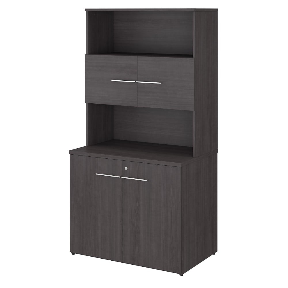 Bush Business Furniture Office 500 36inW Tall Storage Cabinet With Doors And Shelves, Storm Gray, Standard Delivery MPN:OF5008SGSU
