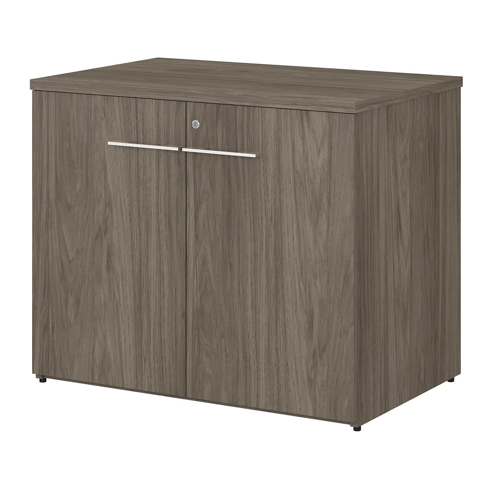 Bush Business Furniture Office 500 36inW Storage Cabinet With Doors, Modern Hickory, Standard Delivery MPN:OFS136MHSU