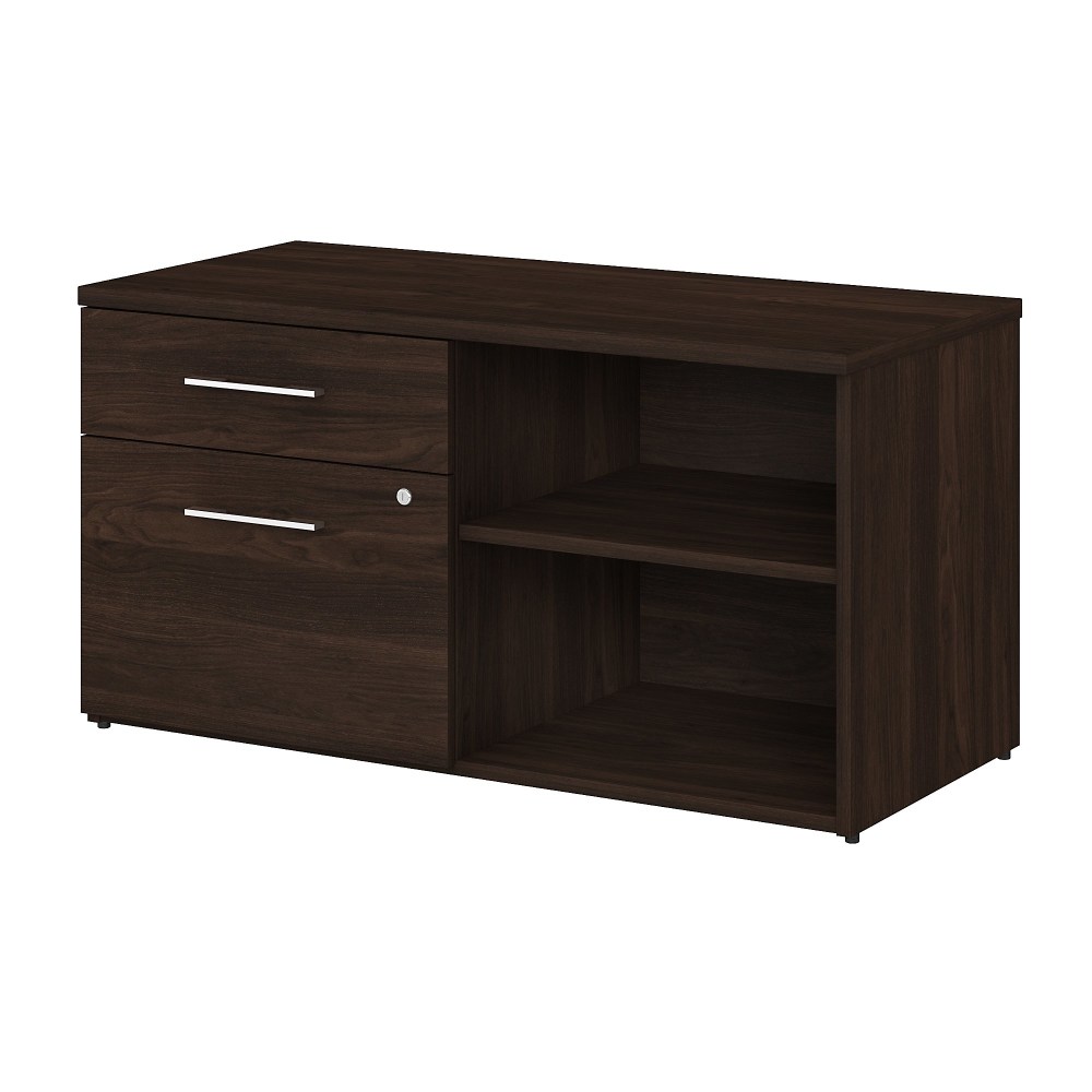 Bush Business Furniture Office 500 Low Storage Cabinet With Drawers And Shelves, Black Walnut, Standard Delivery MPN:OFS145BW