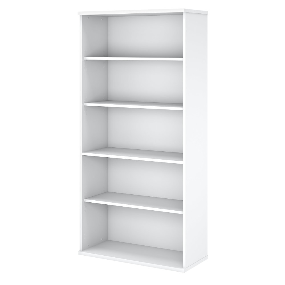 Bush Business Furniture Easy Office 73inH 5-Shelf Bookcase, White, Standard Delivery MPN:EO105WH