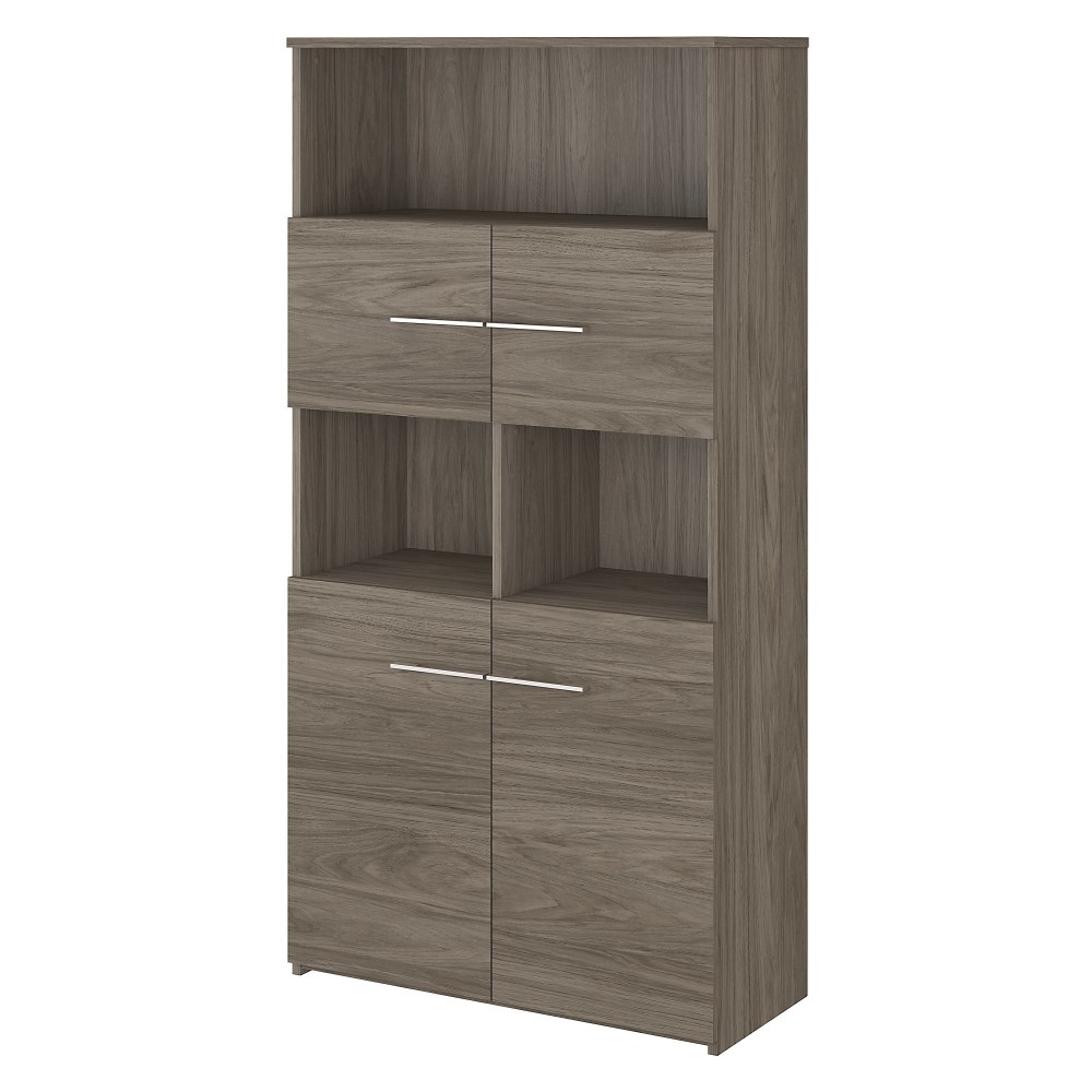 Bush Business Furniture Office 500 70inH 5-Shelf Bookcase With Doors, Modern Hickory, Standard Delivery MPN:OFB136MH