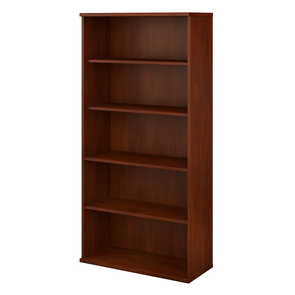 Bush Business Furniture Studio C 73inH 5-Shelf Bookcase, Hansen Cherry, Standard Delivery MPN:SCB136HC-Z