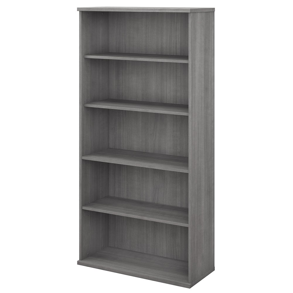 Bush Business Furniture Studio C 73inH 5-Shelf Bookcase, Platinum Gray, Standard Delivery MPN:SCB136PG