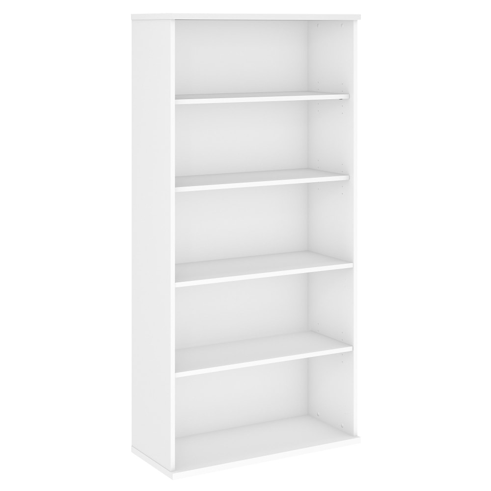 Bush Business Furniture Studio C 73inH 5-Shelf Bookcase, White, Standard Delivery MPN:SCB136WH