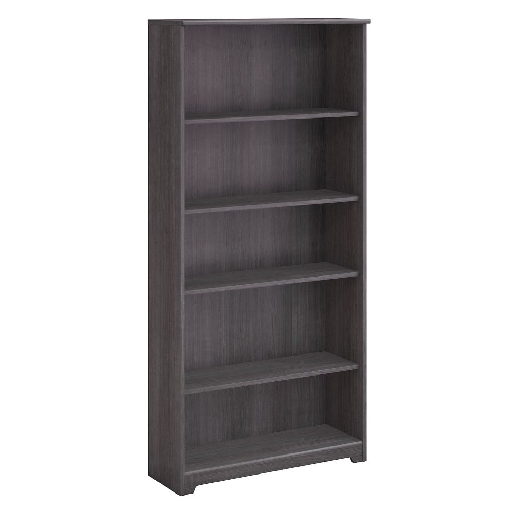 Bush Home Cabot Tall 5 Shelf Bookcase, Heather Gray, Standard Delivery MPN:WC31766-03