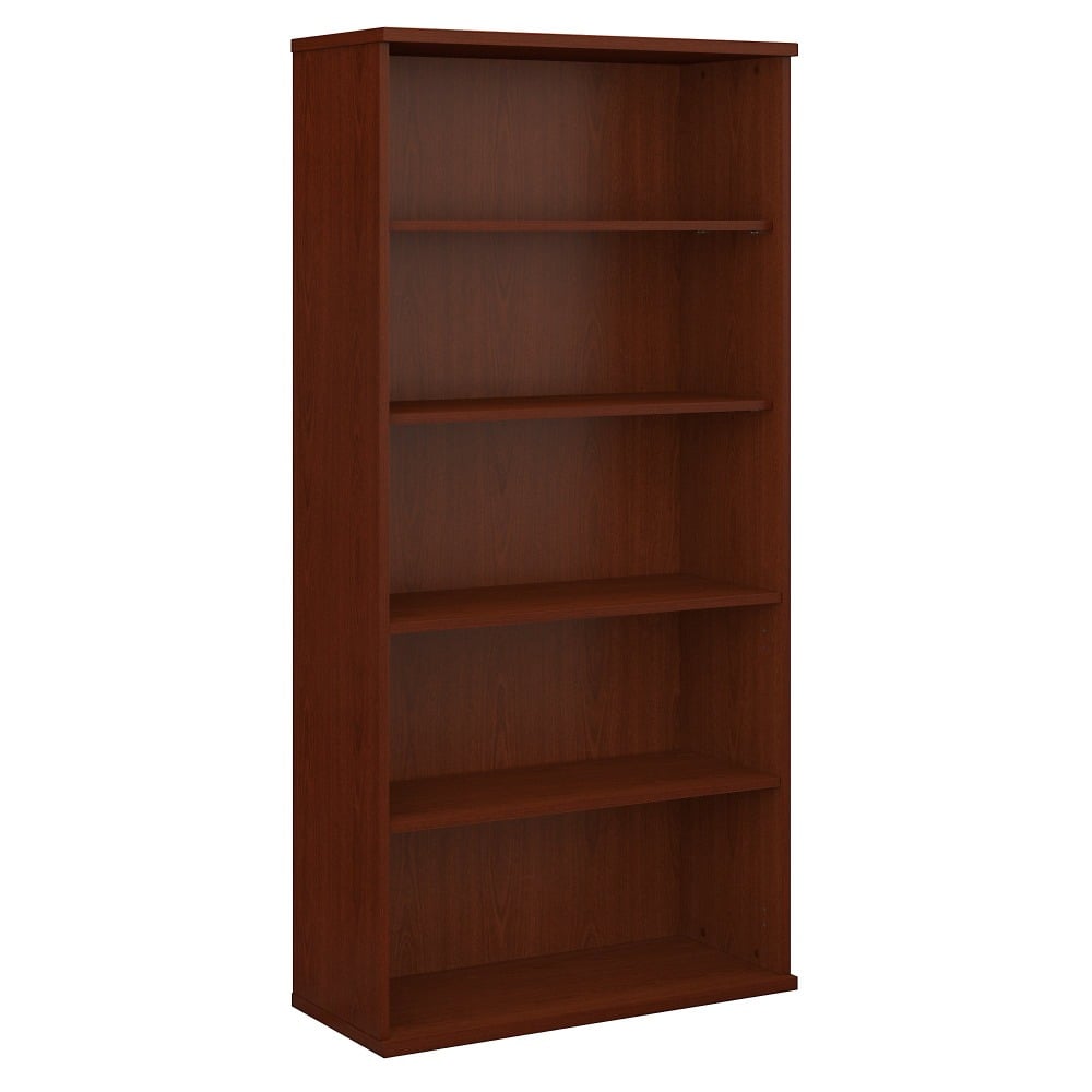 Bush Business Furniture Series C Components 73inH 5-Shelf Bookcase, Mahogany, Standard Delivery MPN:WC36714