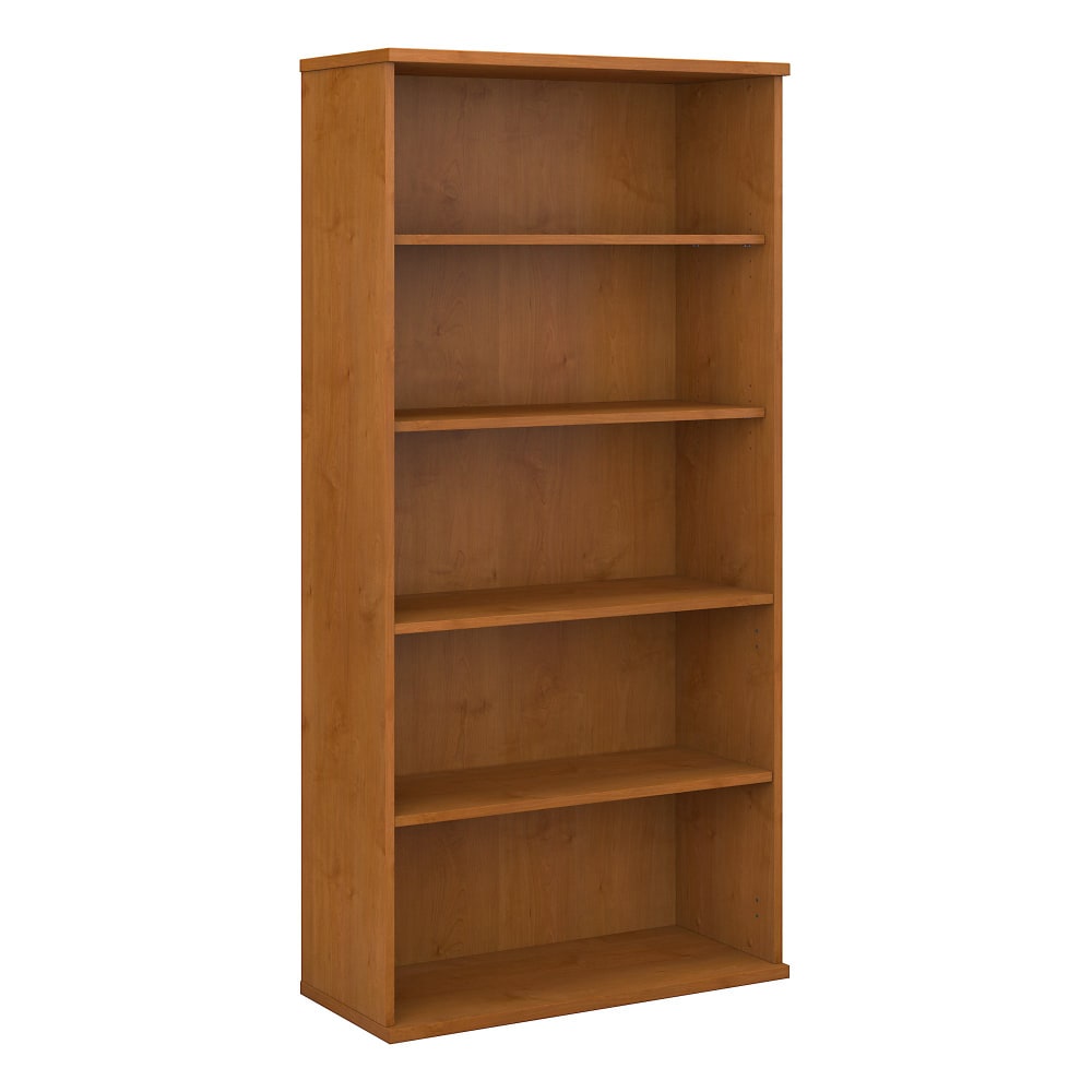 Bush Business Furniture Series C Components 73inH 5-Shelf Bookcase, Natural Cherry, Standard Delivery MPN:WC72414
