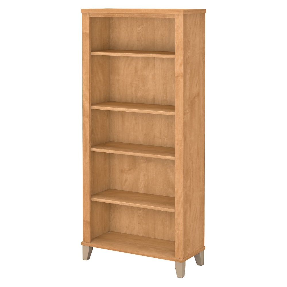 Bush Home Somerset Tall 5 Shelf Bookcase, Maple Cross, Standard Delivery MPN:WC81465