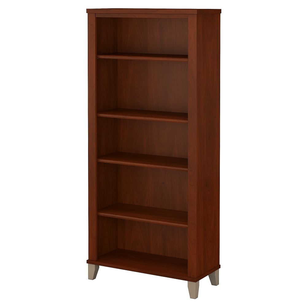 Bush Home Somerset Tall 5 Shelf Bookcase, Hansen Cherry, Standard Delivery MPN:WC81765