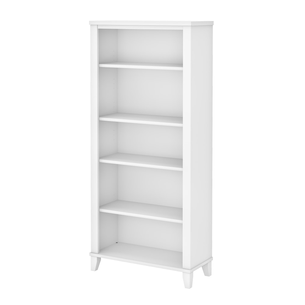Bush Home Somerset Tall 5 Shelf Bookcase, White, Standard Delivery MPN:WC81965