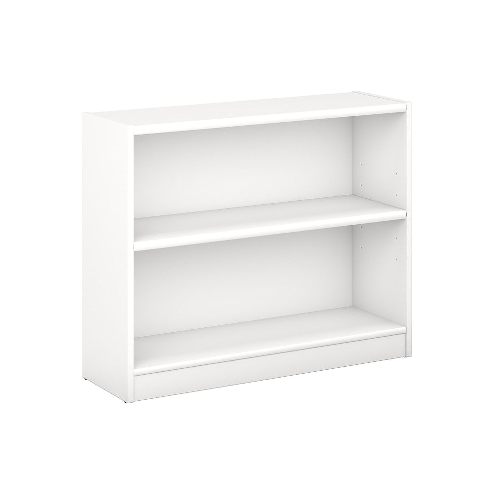 Bush Business Furniture Universal 30inH 2-Shelf Bookcase, Pure White, Standard Delivery MPN:WL12413-03