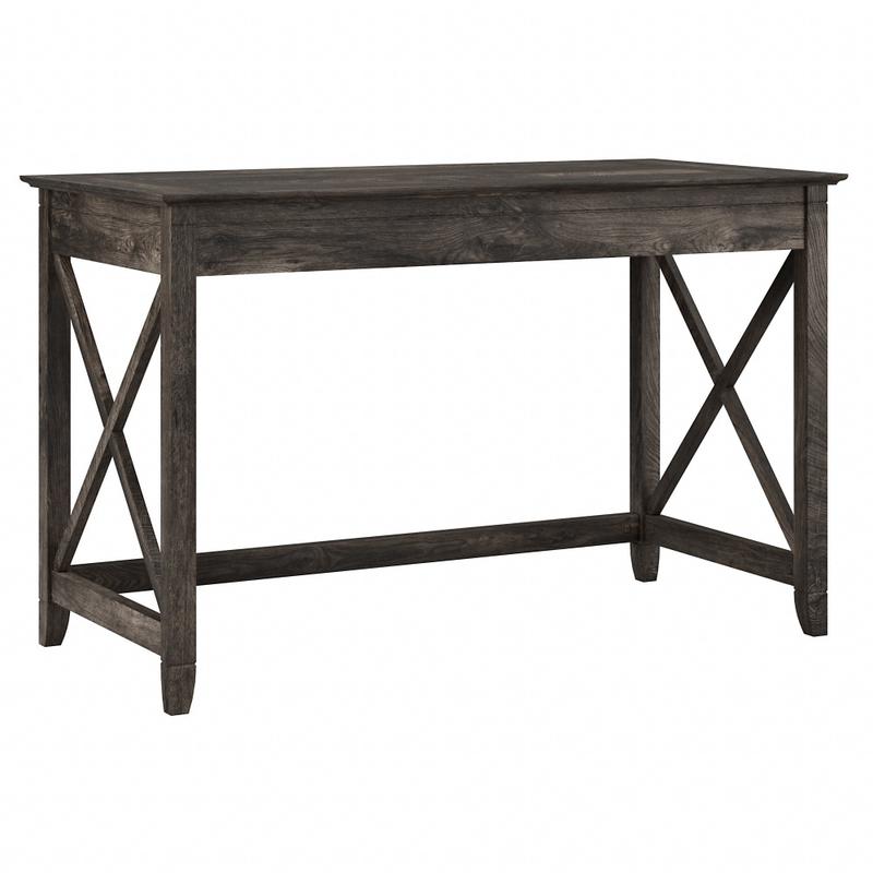 Bush Furniture Key West 48inW Writing Desk, Dark Gray Hickory, Standard Delivery MPN:KWD148GH-03