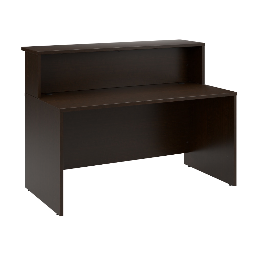 Bush Business Furniture Arrive 60inW Reception Desk with Shelf, Mocha Cherry, Standard Delivery MPN:ARV001MR