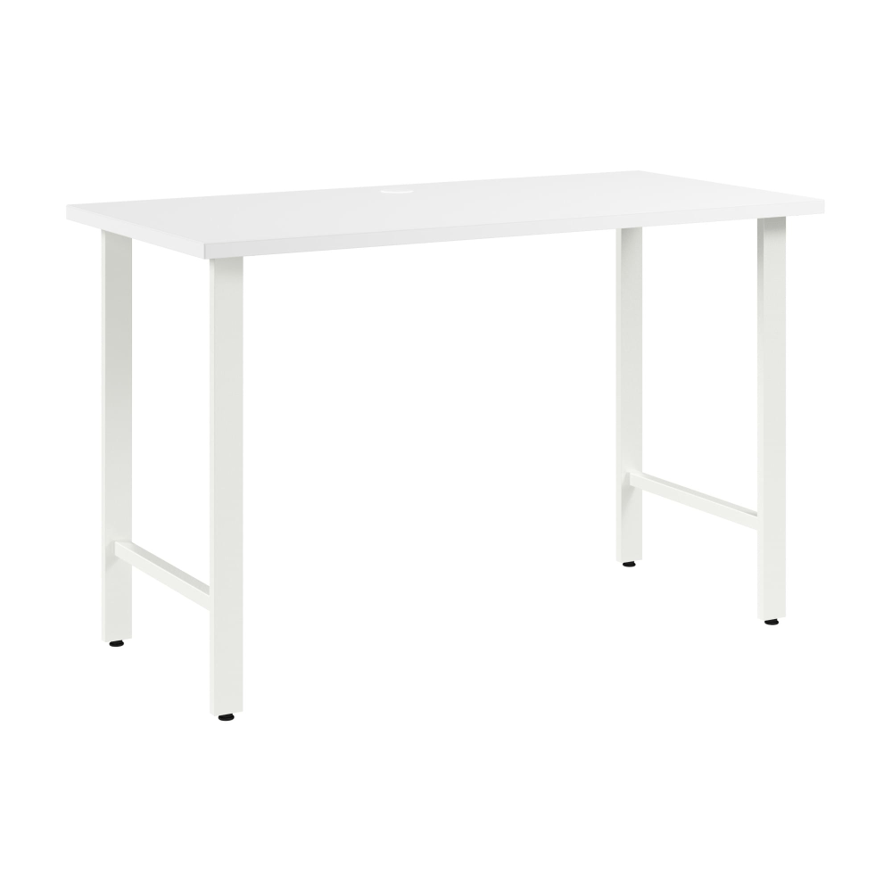 Bush Business Furniture Hustle 48inW Computer Desk With Metal Legs, White, Standard Delivery MPN:HUD148WH