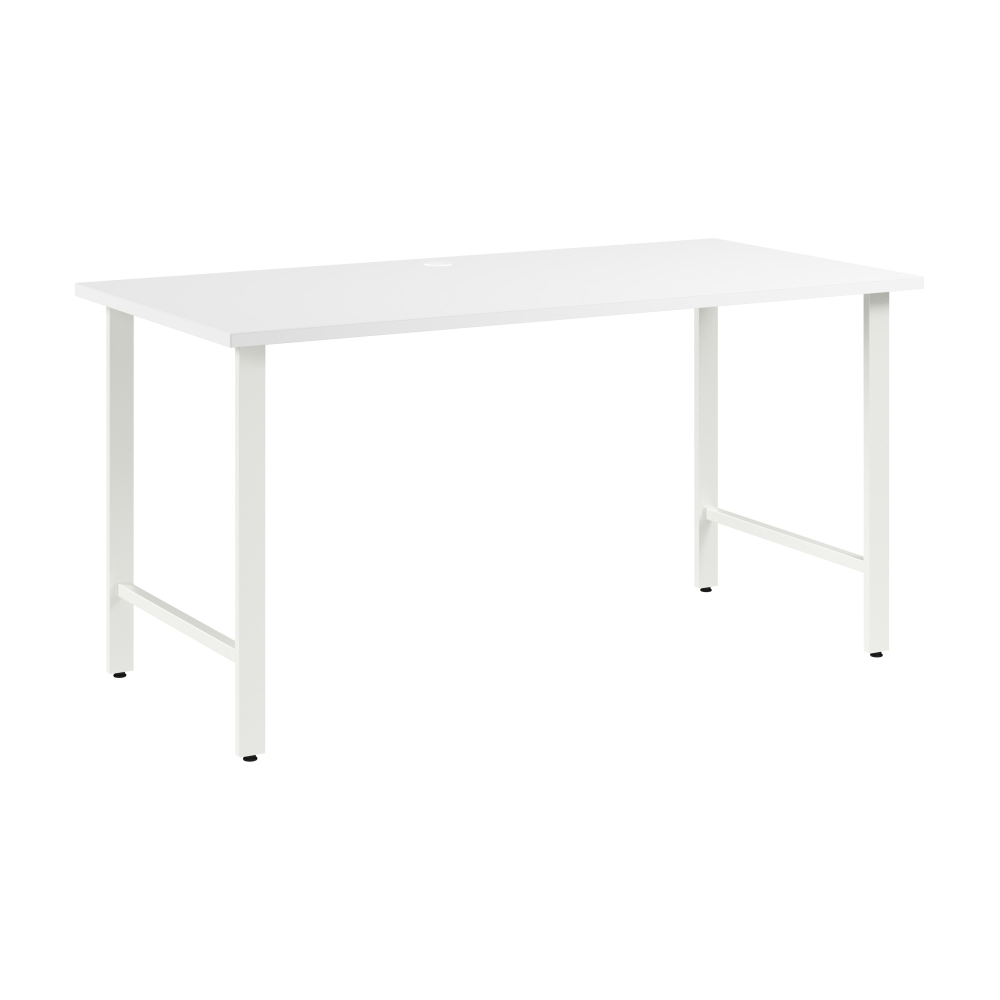 Bush Business Furniture Hustle 60inW Computer Desk With Metal Legs, White, Standard Delivery MPN:HUD160WH