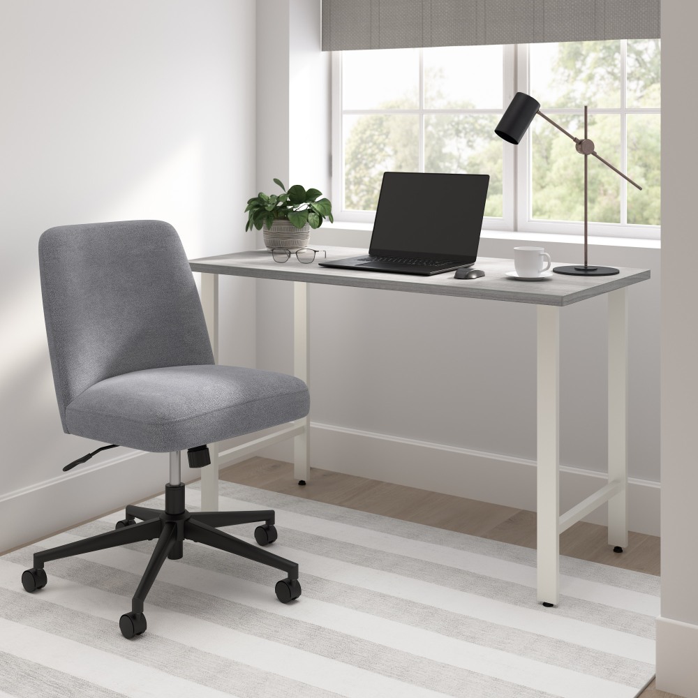Bush Furniture Hustle 48inW x 24inD Computer Desk and Chair Set, Platinum Gray, Standard Delivery Service MPN:HUS004PG