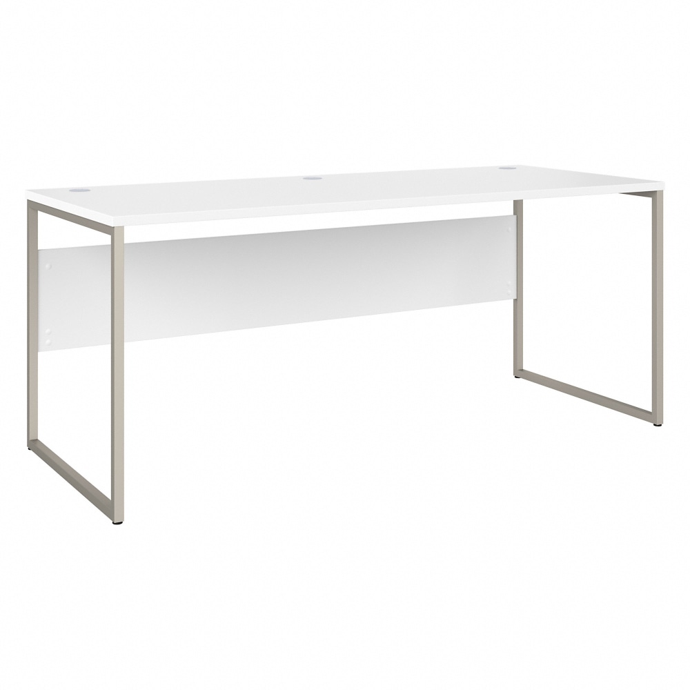 Bush Business Furniture Hybrid 72inW x 30inD Computer Table Desk With Metal Legs, White, Standard Delivery MPN:HYD373WH