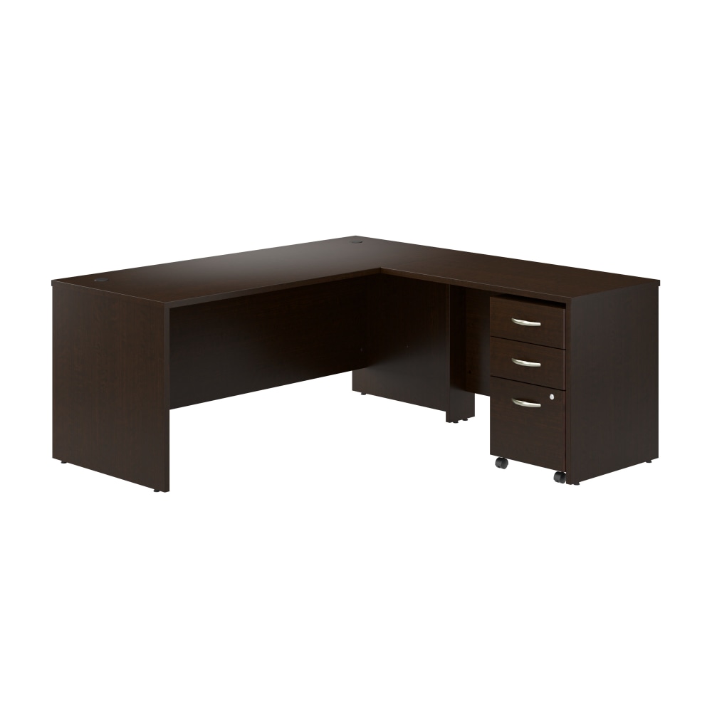 Bush Business Furniture Series C Components 72inW L-Shaped Desk With 42inW Return And Mobile File Cabinet, Mocha Cherry, Standard Delivery MPN:SRC166MRSU