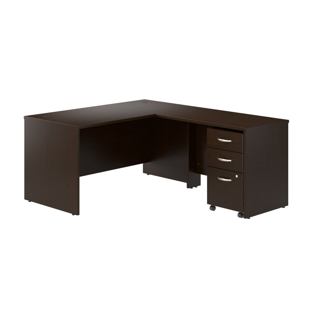 Bush Business Furniture Series C Components 60inW L-Shaped Desk With 42inW Return And Mobile File Cabinet, Mocha Cherry, Standard Delivery MPN:SRC168MRSU