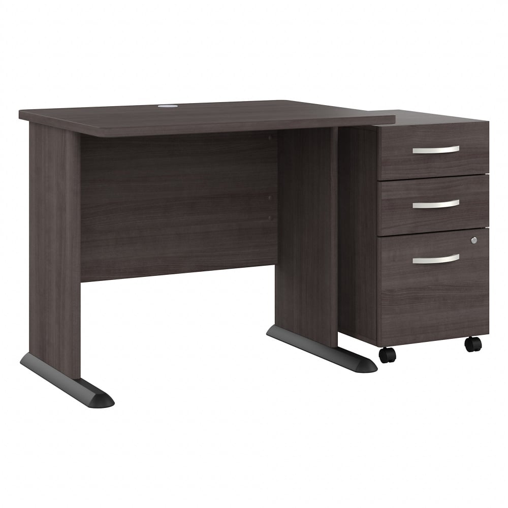 Bush Business Furniture Studio A 36inW Small Computer Desk With 3-Drawer Mobile File Cabinet, Storm Gray, Standard Delivery MPN:STA005SGSU