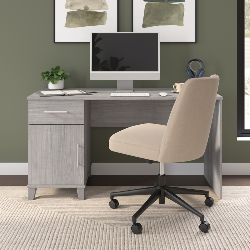 Bush Home Somerset 54inW Office Desk With Drawers, Platinum Gray, Standard Delivery MPN:WC81254