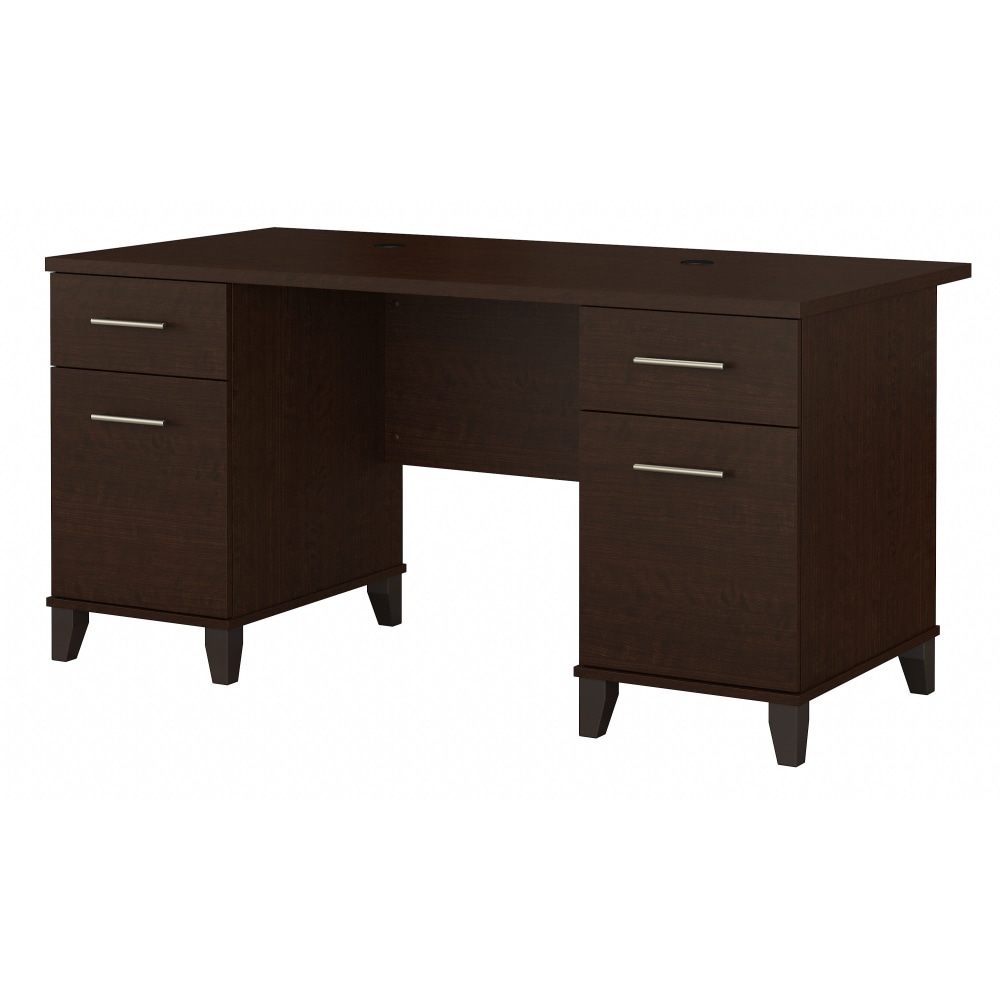 Bush Home Somerset 60inW Office Computer Desk With Drawers, Mocha Cherry, Standard Delivery MPN:WC81828K