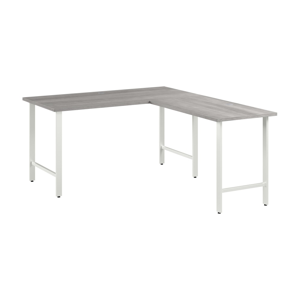 Bush Business Furniture Hustle 60inW L-Shaped Computer Desk With Metal Legs, Platinum Gray, Standard Delivery MPN:HUS003PG